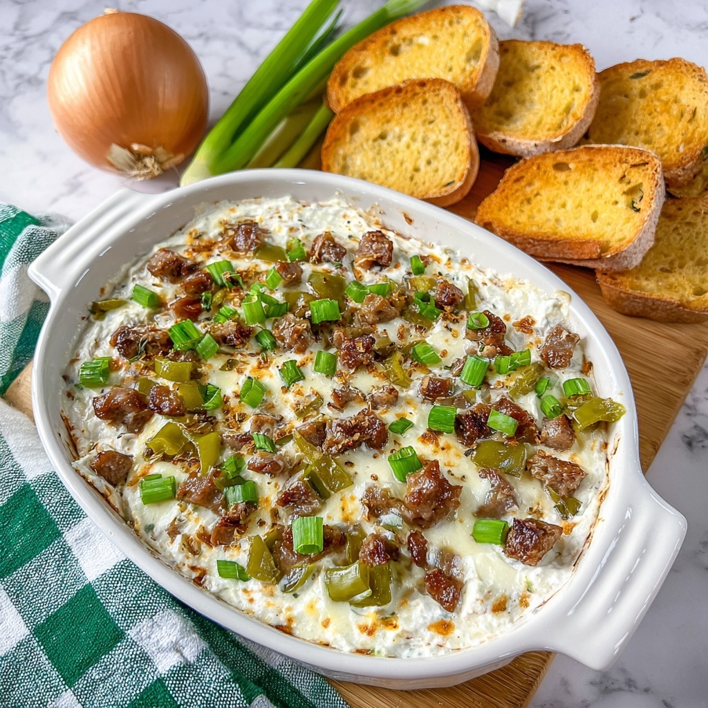 Philly Cheesesteak Dip Recipe - Recipe Image