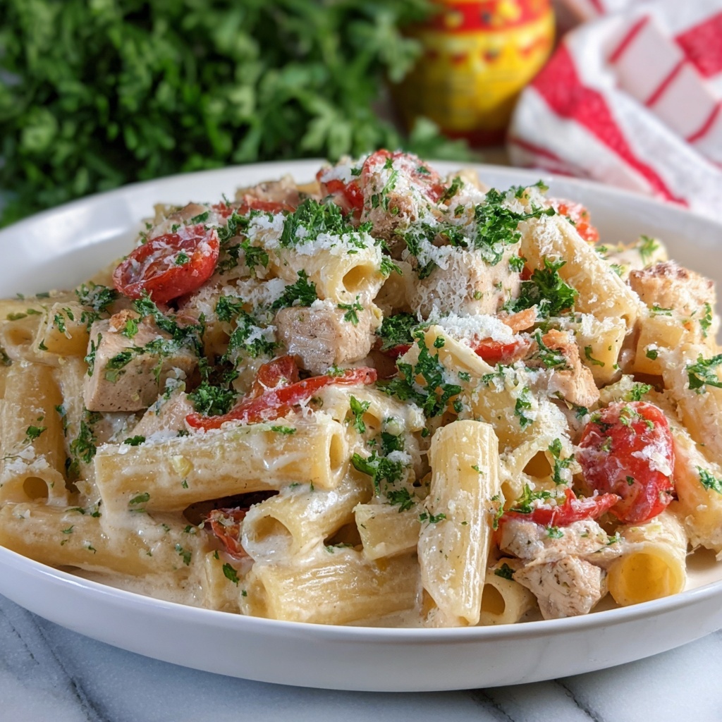 Baked Boursin Cajun Chicken Pasta Recipe - Recipe Image