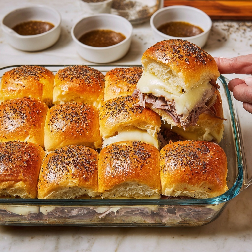 Roast Beef Sliders with Poppy Seed Dijon Barbecue Sauce Recipe - Recipe Image