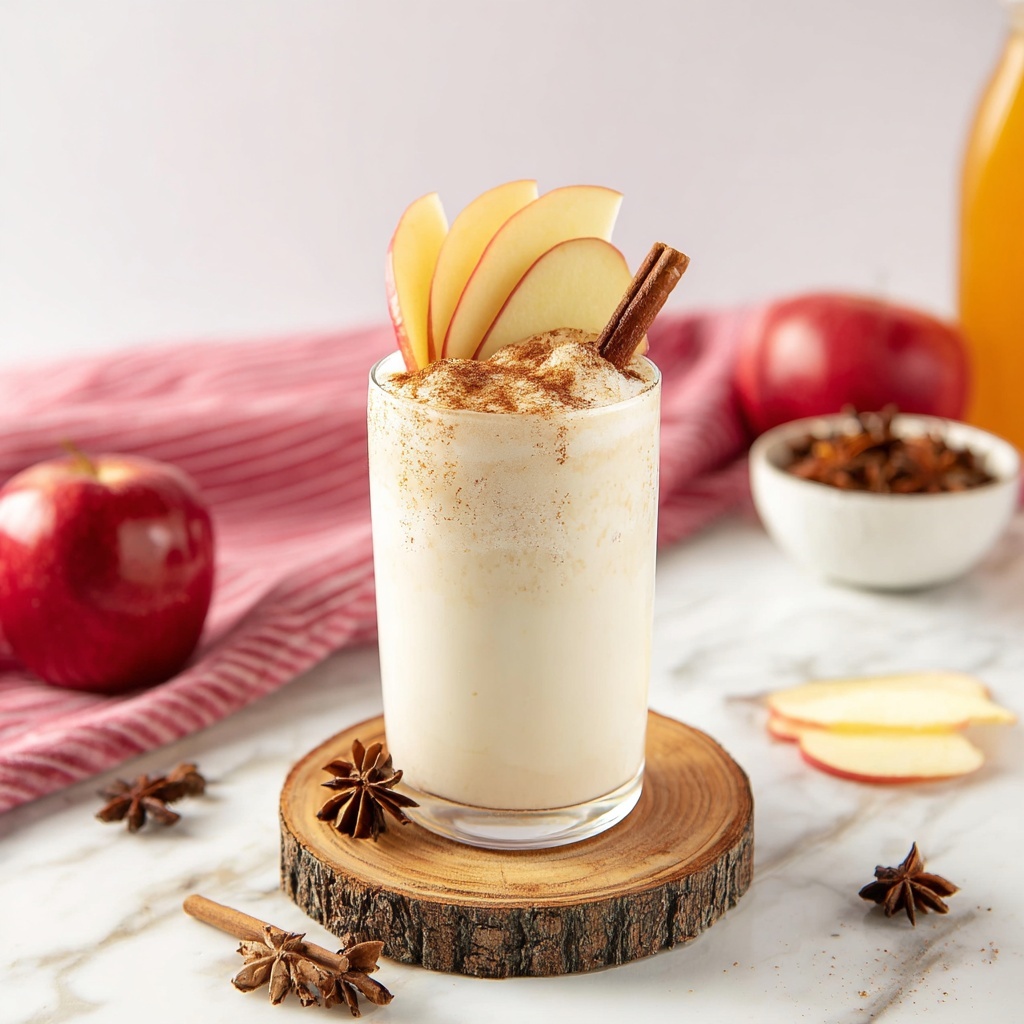 Apple Cider Float with Vanilla Ice Cream and Spiced Garnishes Recipe - Recipe Image