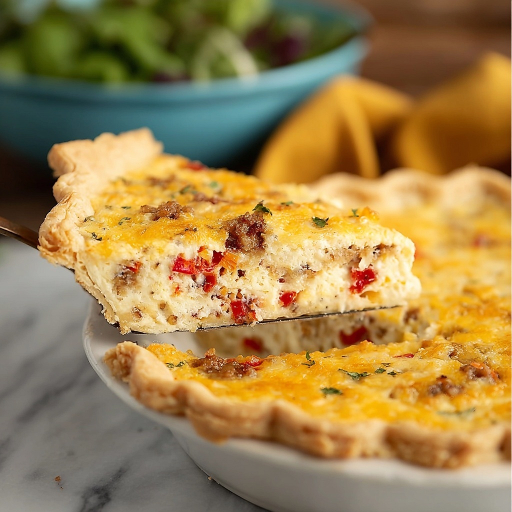 Bacon and Pimento Cheese Quiche Recipe - Recipe Image