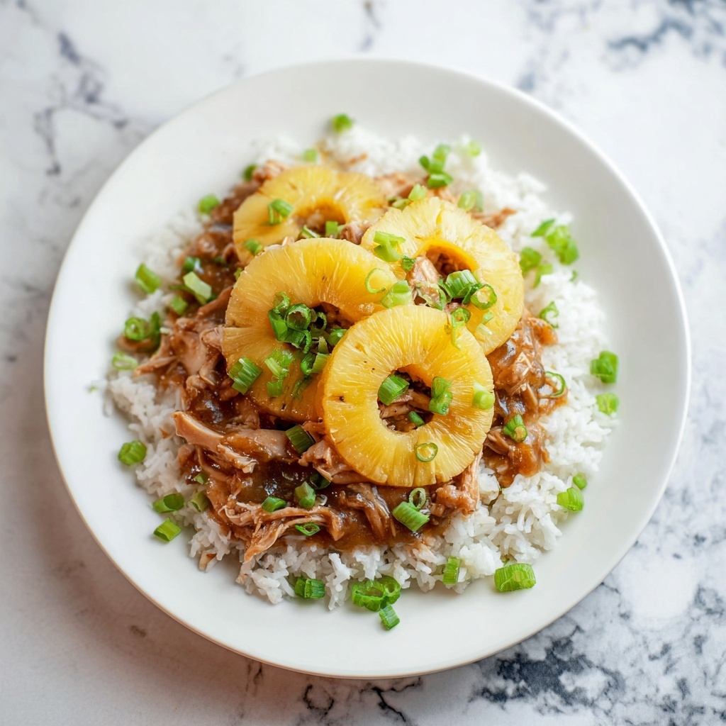 4-Ingredient Slow Cooker Chicken & Cream Cheese with Pineapple Rings Recipe - Recipe Image