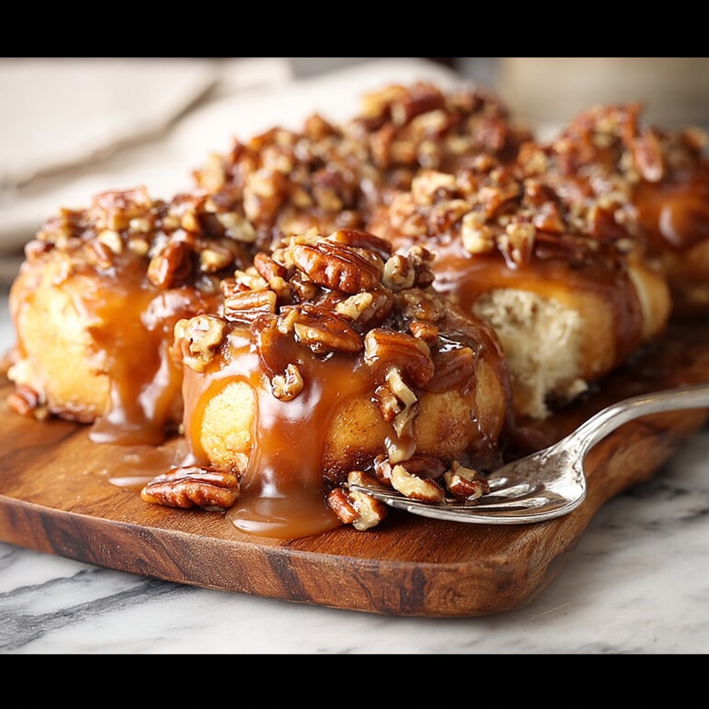 Shortcut Caramel Pecan Cinnamon Rolls Recipe - Recipe Image