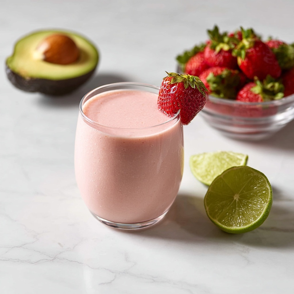 Strawberry Avocado Smoothie Recipe - Recipe Image
