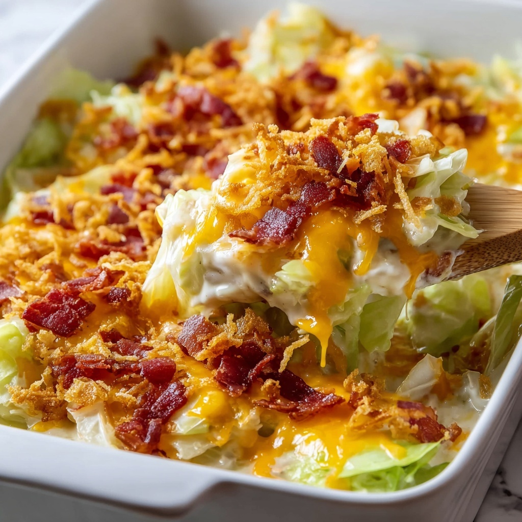 Creamy Cabbage Casserole with Bacon Recipe - Recipe Image