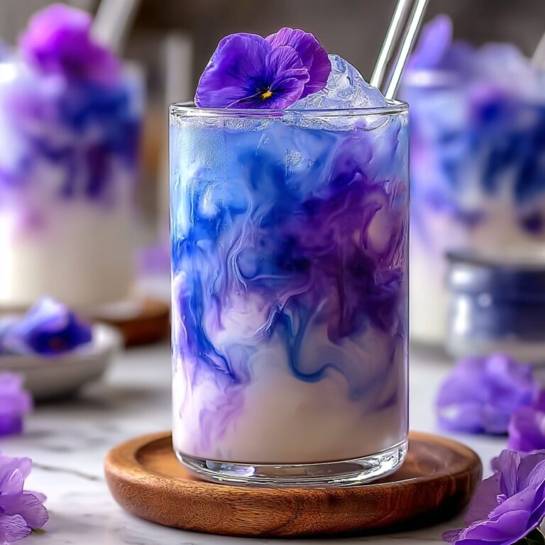 Iced Butterfly Pea Flower Tea Latte Recipe