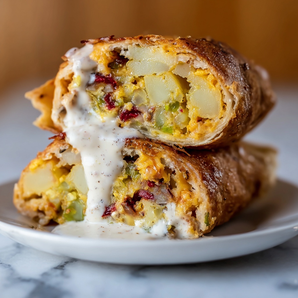 Sheet Pan Breakfast Burritos with Creamy Chipotle Sauce Recipe - Recipe Image