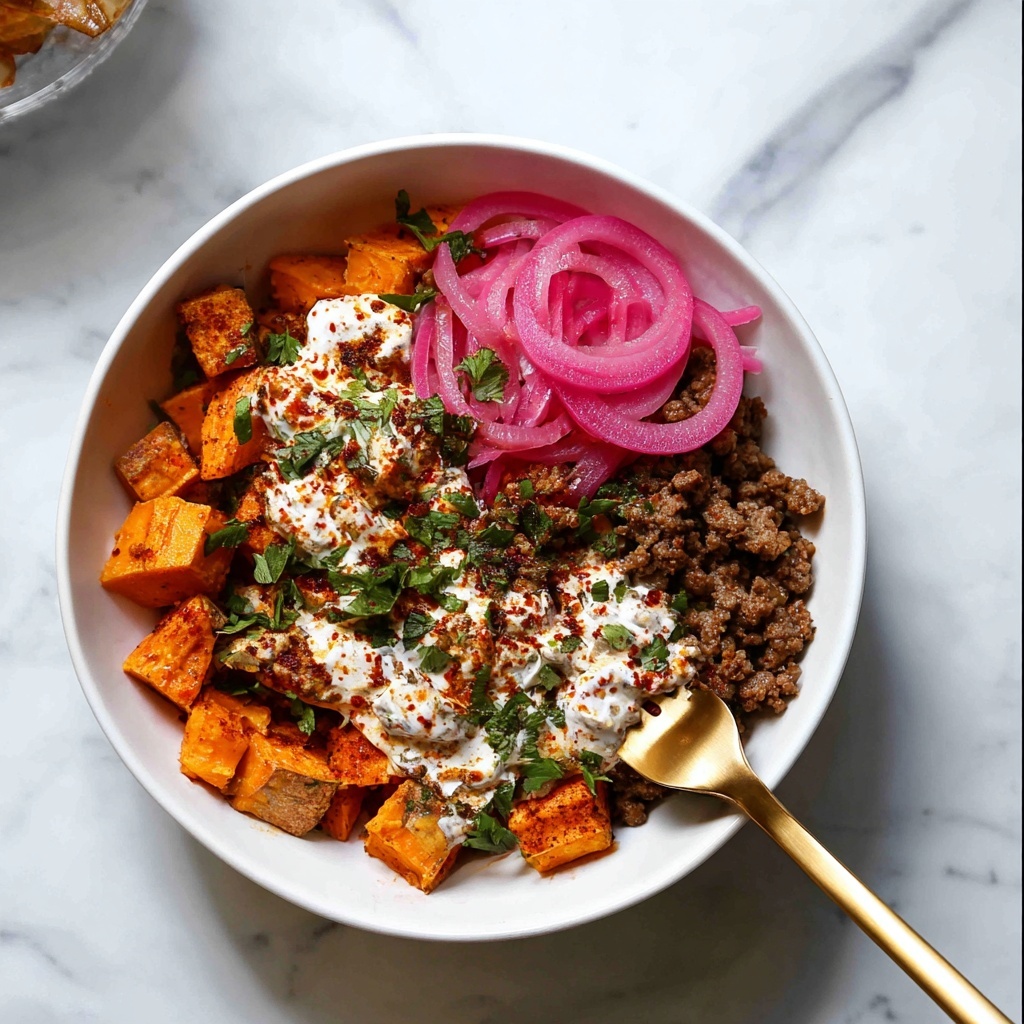 Street Corn Beef and Sweet Potato Bowls Recipe - Recipe Image
