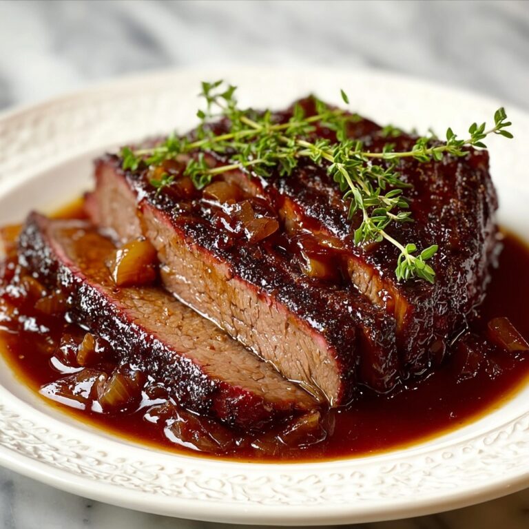 Red Wine & Gelatin Jus Brisket Recipe