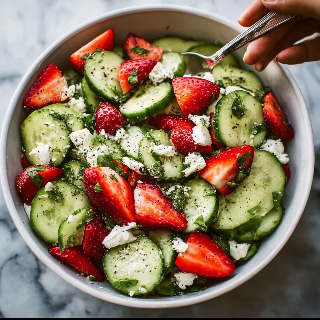 Refreshing Strawberry Cucumber Salad with Feta Bliss Recipe - Recipe Image