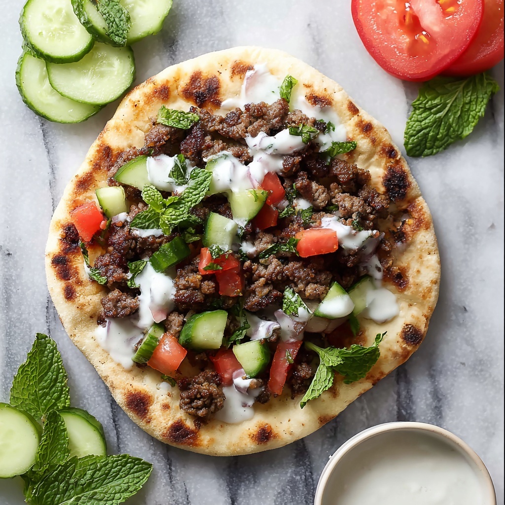 Spiced Lamb Pitas with Feta Mint Sauce Recipe - Recipe Image