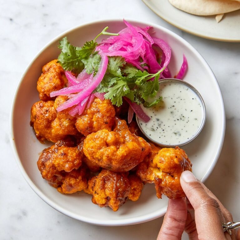 Air Fryer Cauliflower Wings with Honey Sriracha Recipe
