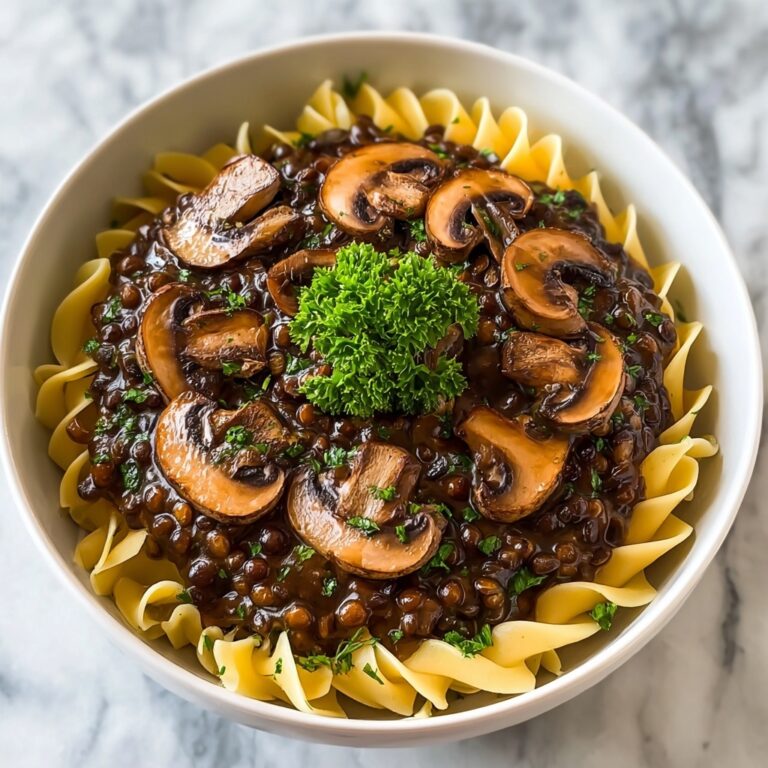 Simple Lentil Mushroom Stroganoff Recipe