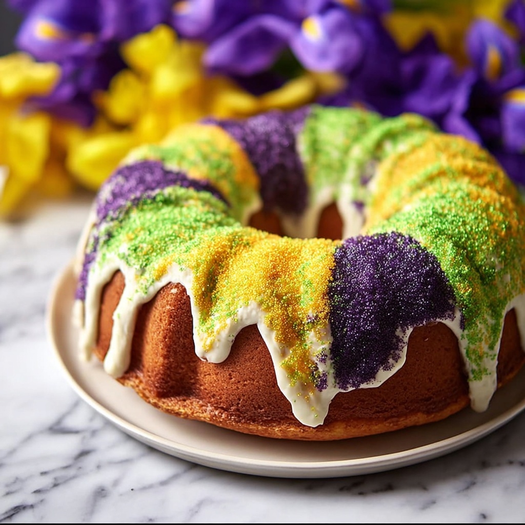 Shortcut Mardi Gras King Cake Recipe - Recipe Image