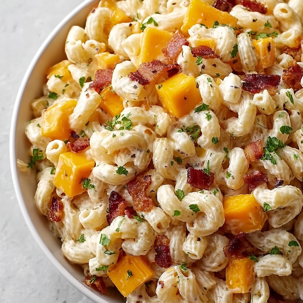 Bacon Cheddar Ranch Pasta Salad: A Creamy Crowd-Pleaser Recipe - Recipe Image