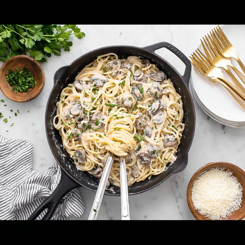 Creamy Mushroom Pasta Recipe - Recipe Image
