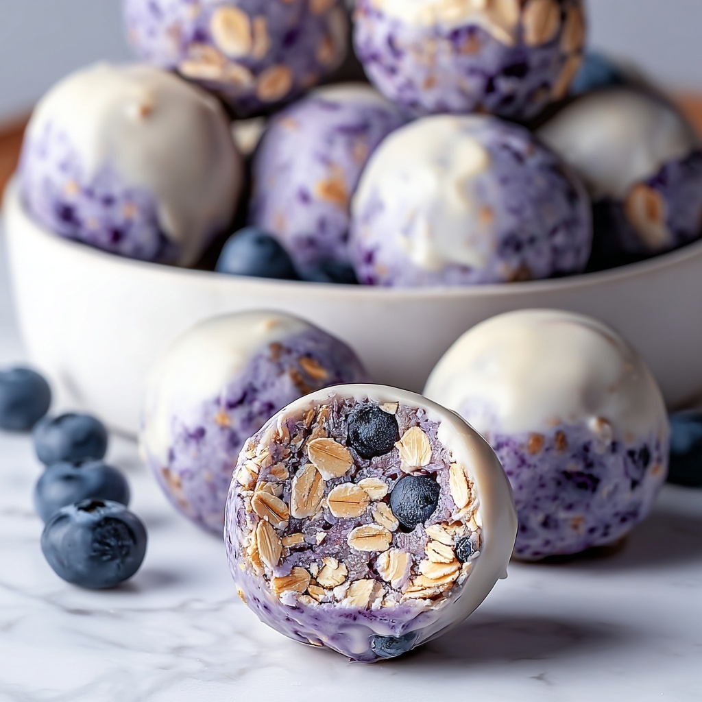 Blueberry Cheesecake Protein Bites Recipe - Recipe Image