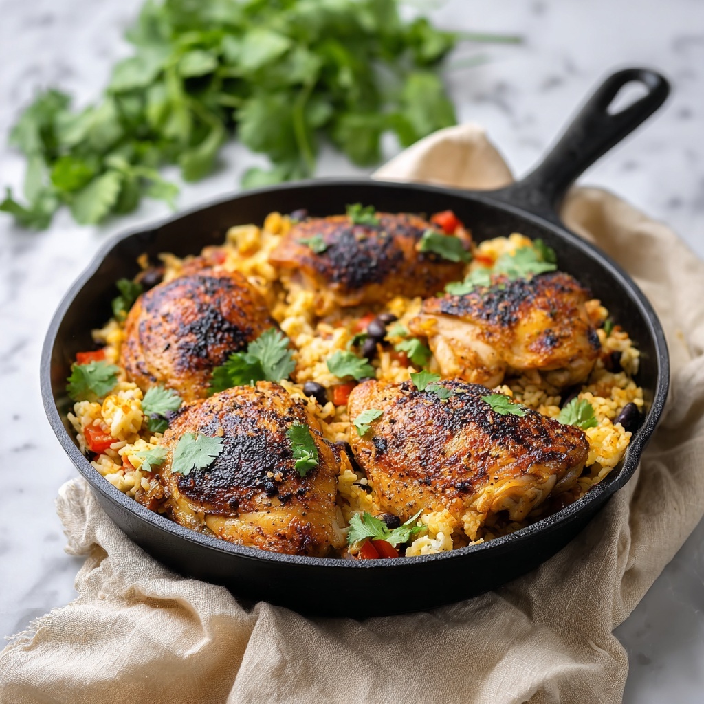 Salsa Chicken and Cauliflower Rice Skillet Recipe - Recipe Image