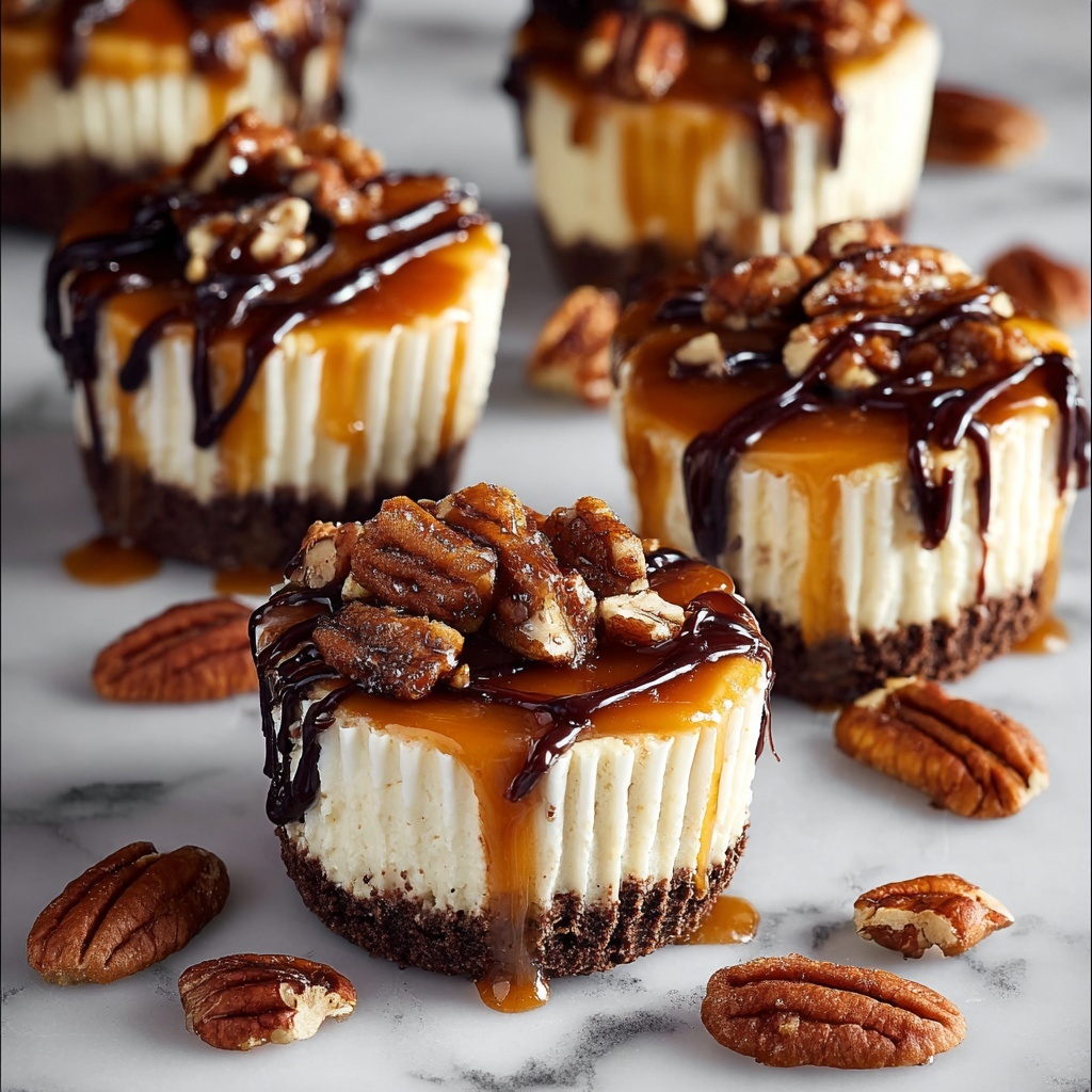 Mini Turtle Cheesecakes Recipe - Recipe Image