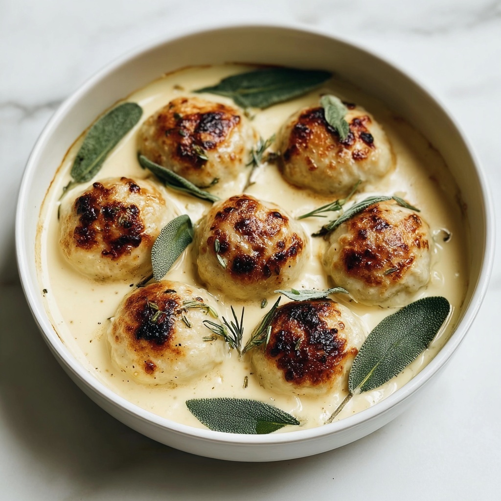 Italian Ricotta Gnudi in Cheese Sauce Recipe - Recipe Image