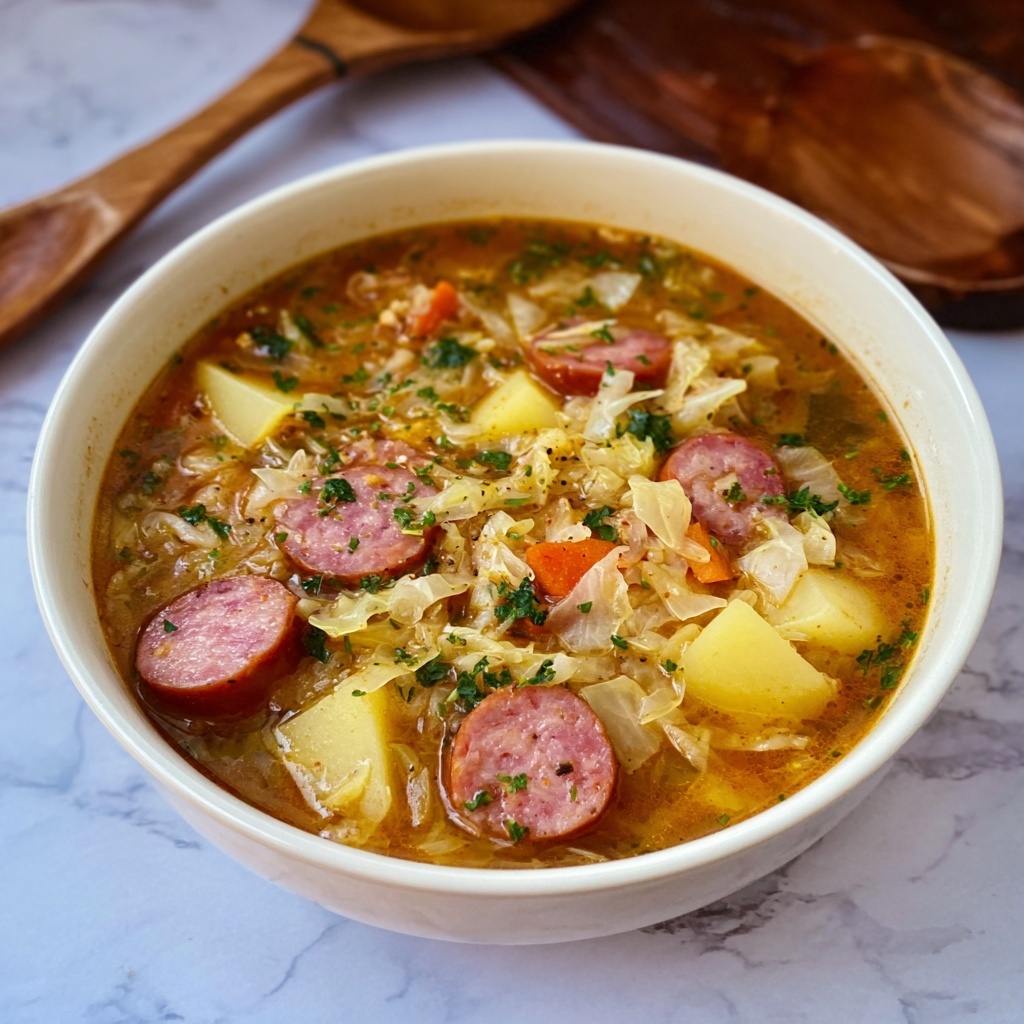 Kielbasa and Sauerkraut Soup Recipe - Recipe Image