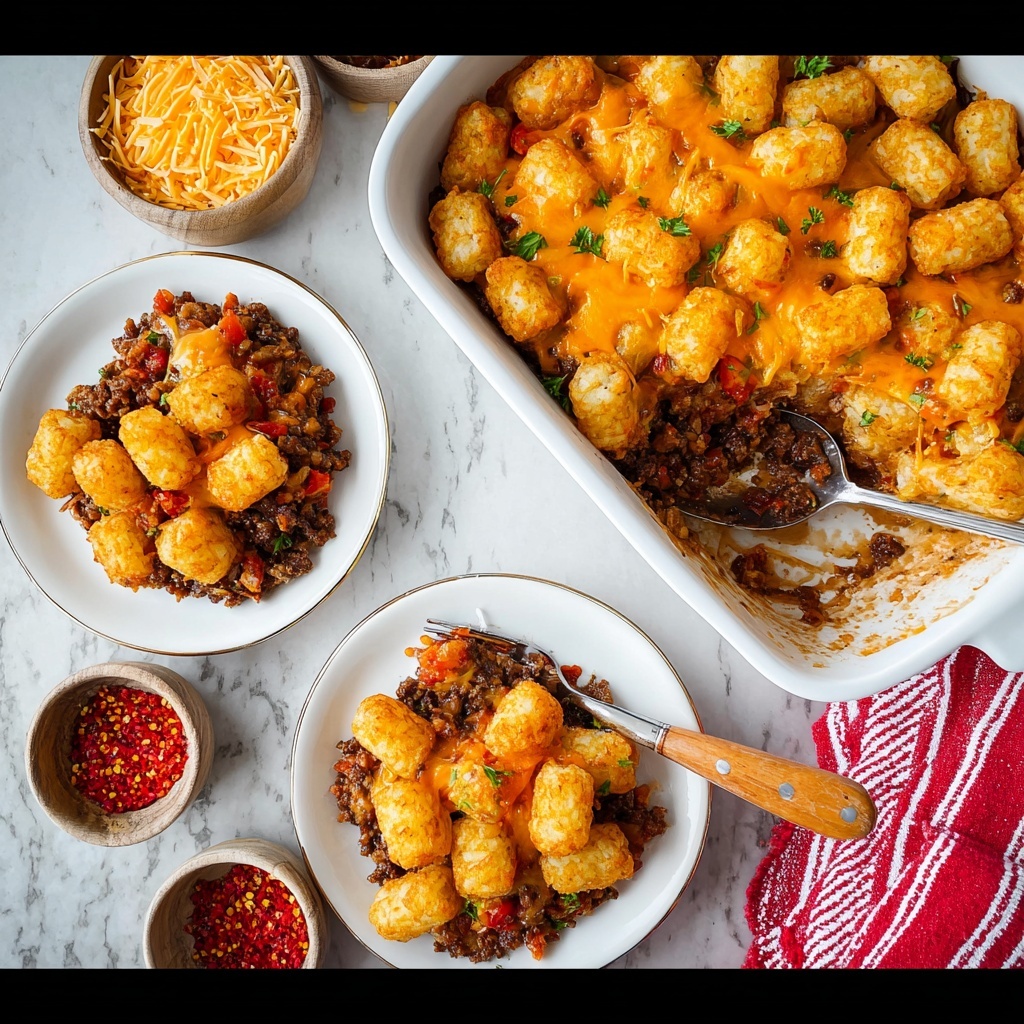 Pizza Tater Tot Casserole Recipe - Recipe Image