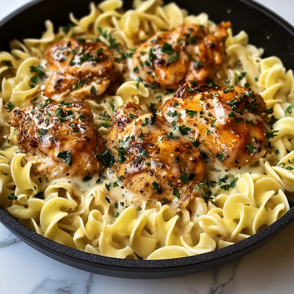 One-Pan Chicken with Buttered Noodles Recipe - Recipe Image
