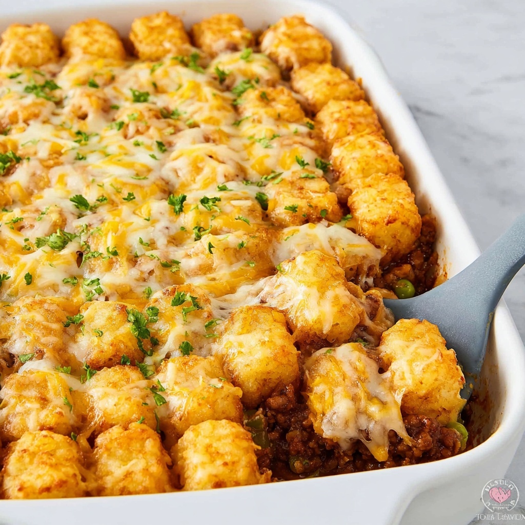Shepherd's Pie Tater Tot Casserole Recipe - Recipe Image