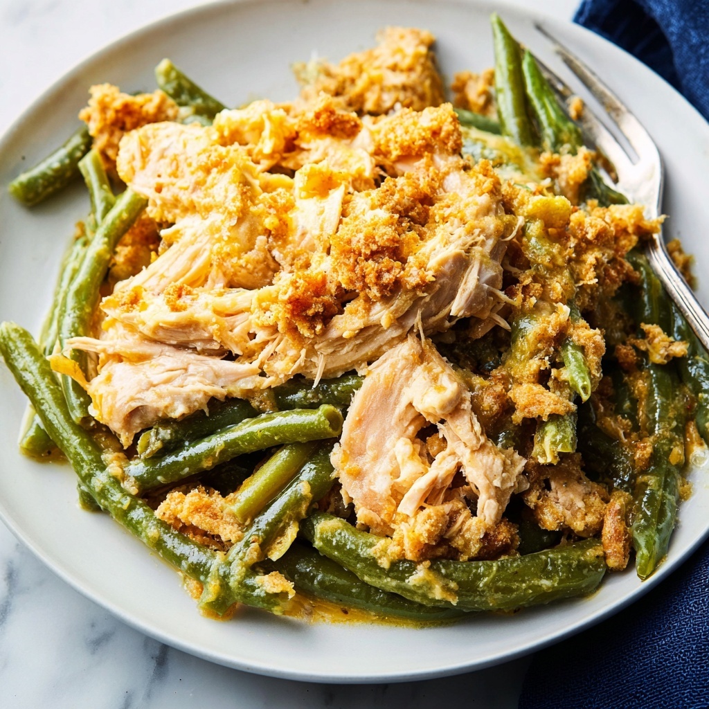 Crock Pot Chicken and Stuffing with Green Beans Recipe - Recipe Image
