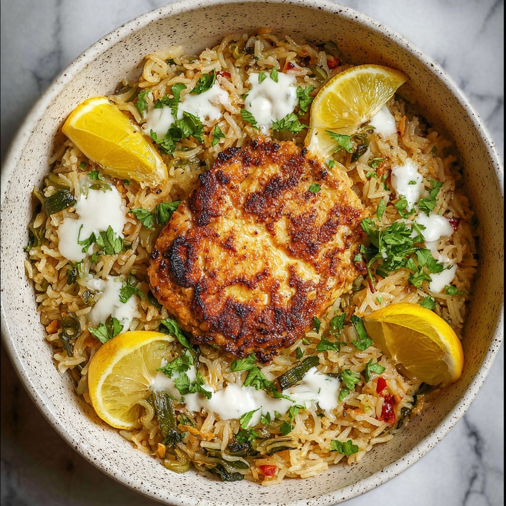 Air Fryer Greek Lemon Chicken and Rice Bake Recipe - Recipe Image