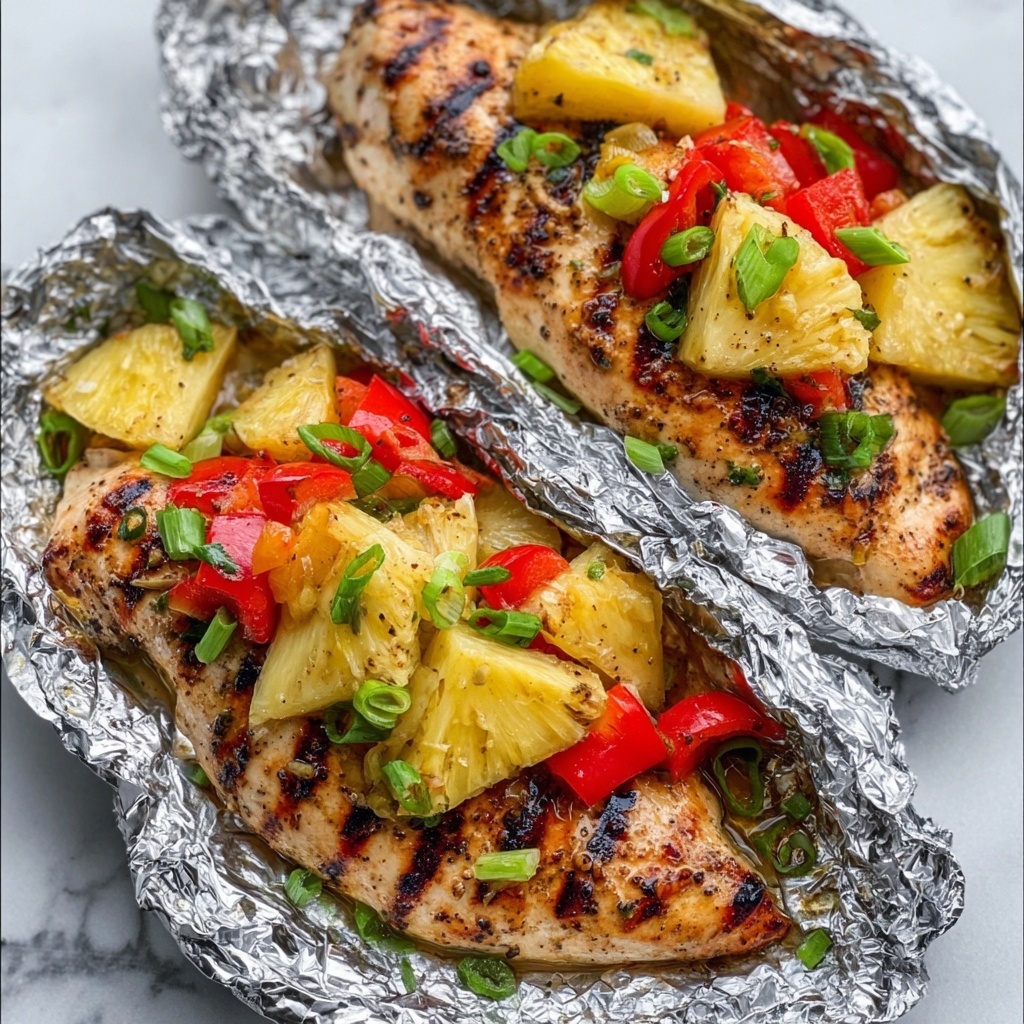 Teriyaki Chicken and Pineapple Foil Packets Recipe - Recipe Image
