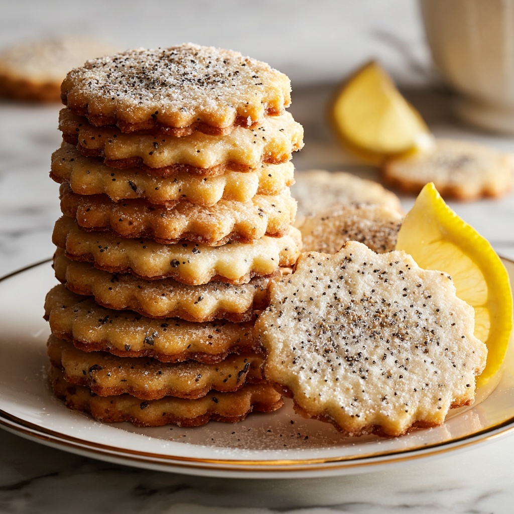 Lemon Poppy Seed Shortbread Cookies Recipe - Recipe Image