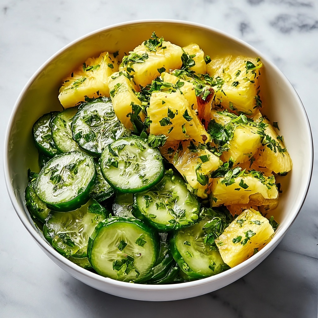Zesty Pineapple Cucumber Salad: Refreshing Bliss! - Recipe Image