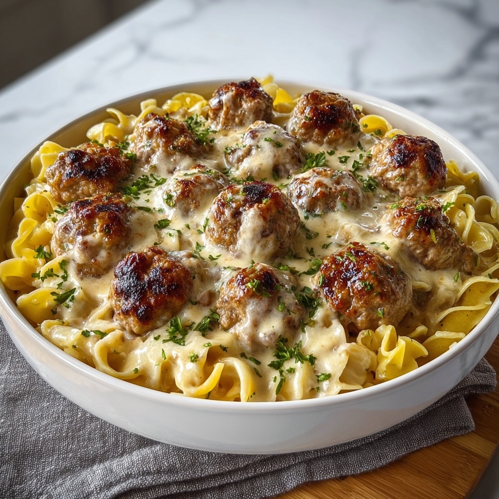 Swedish Meatball Pasta Bake Recipe - Recipe Image