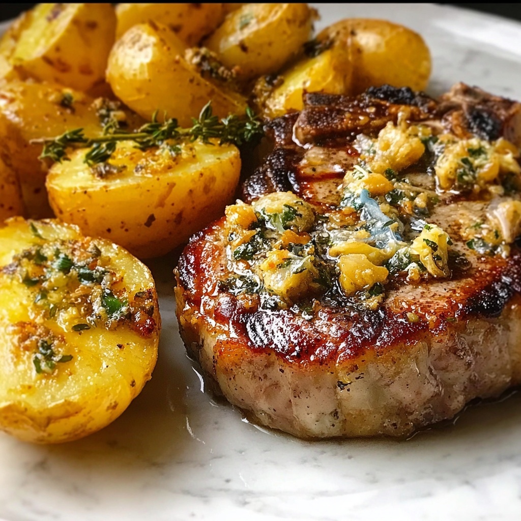 Savory Garlic Pork Chops with Potatoes for Cozy Nights Recipe - Recipe Image