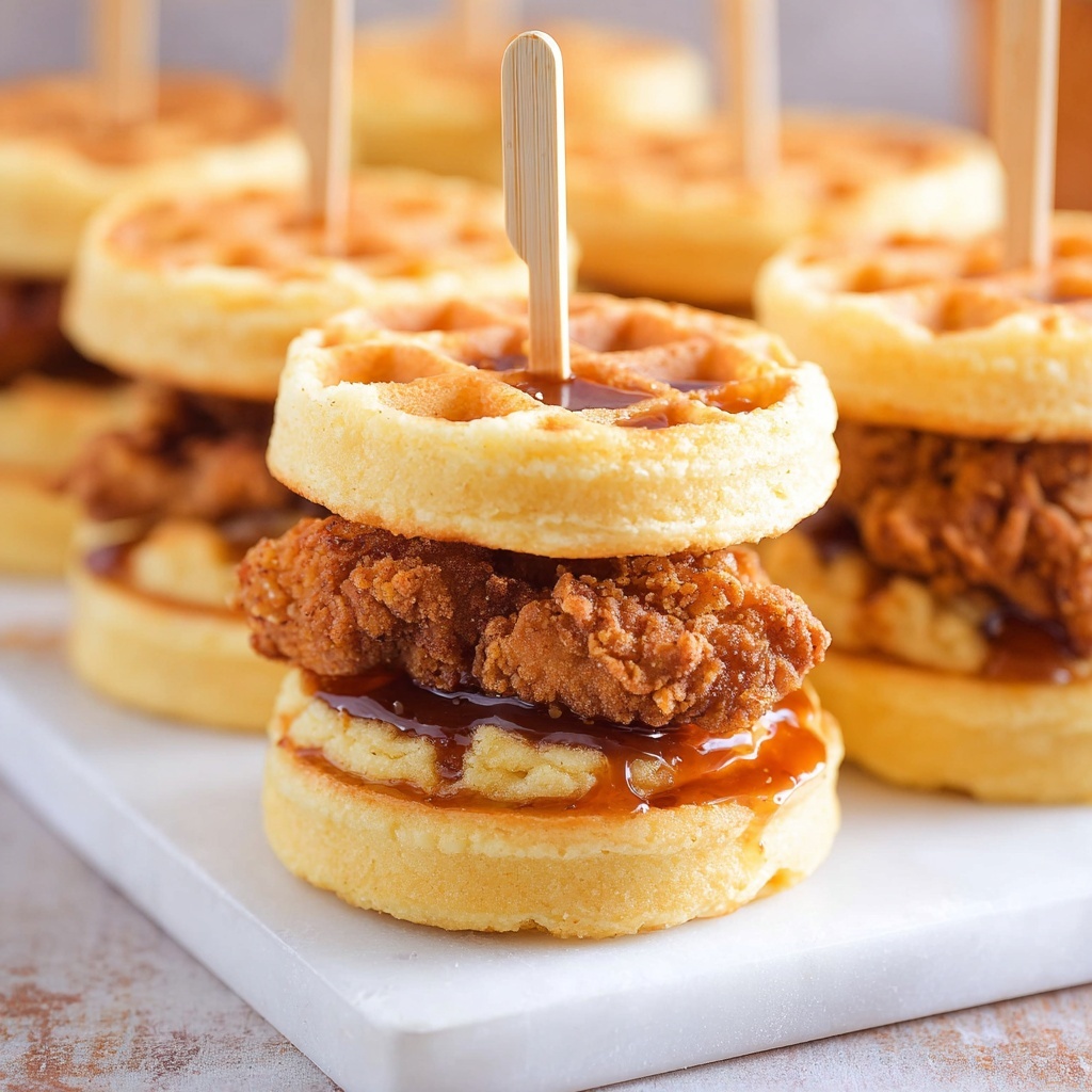 Chicken and Waffle Sliders Recipe - Recipe Image