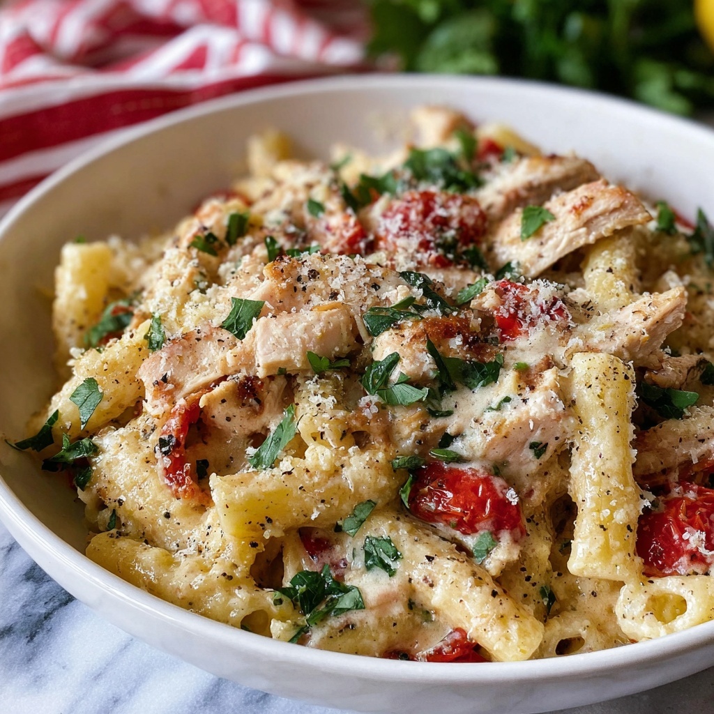 Baked Boursin Cajun Chicken Pasta Recipe - Recipe Image