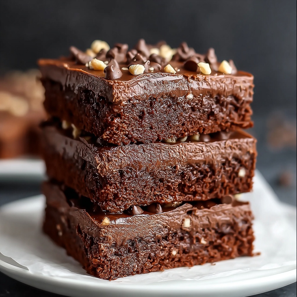 No Bake Nutella Brownies Recipe - Recipe Image