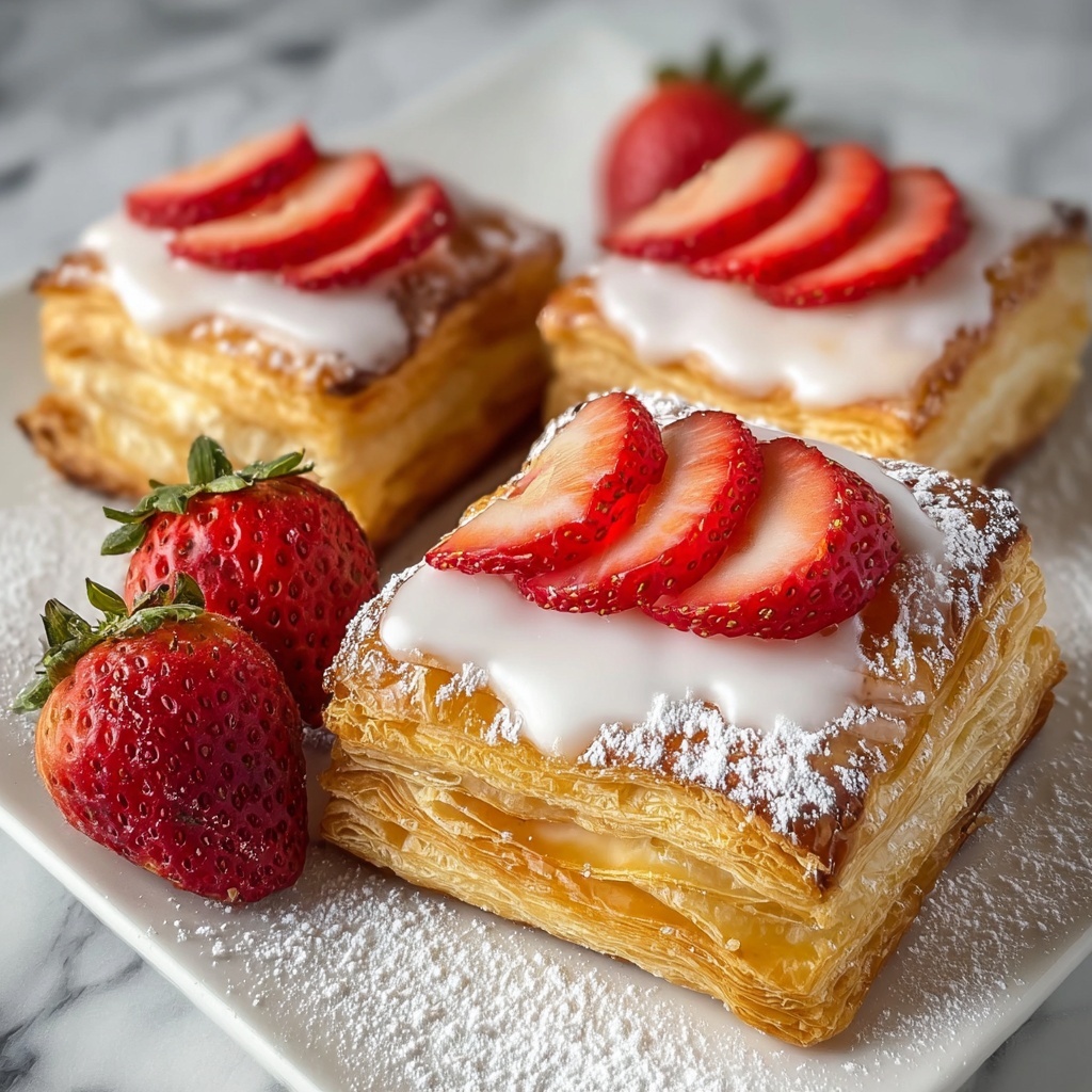 Strawberry Lemon Danish Pastries Recipe - Recipe Image