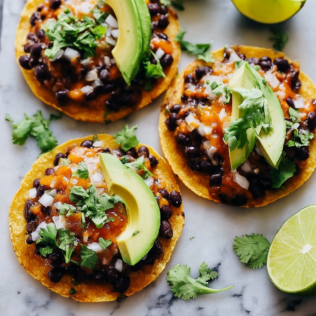 Savory Black Bean Tostadas Recipe - Recipe Image