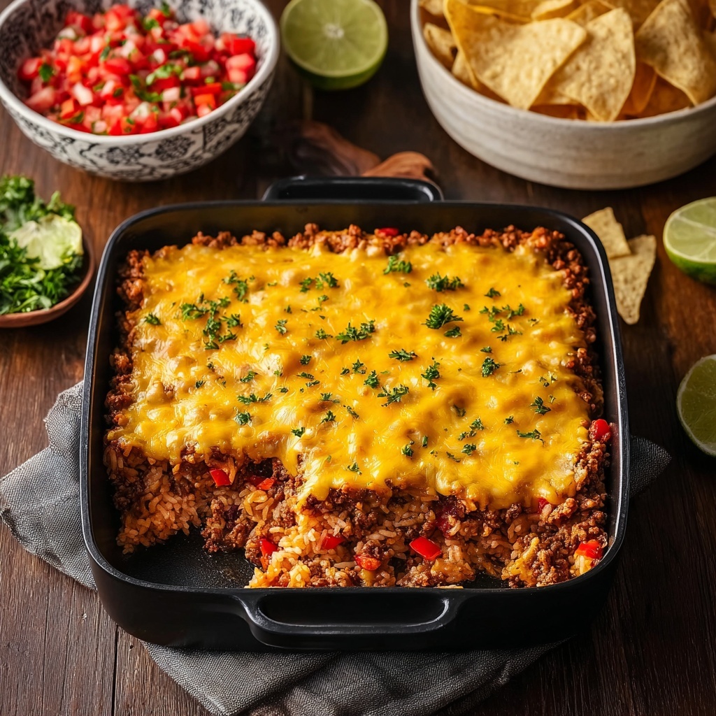 Cheesy Taco Rice Recipe - Recipe Image