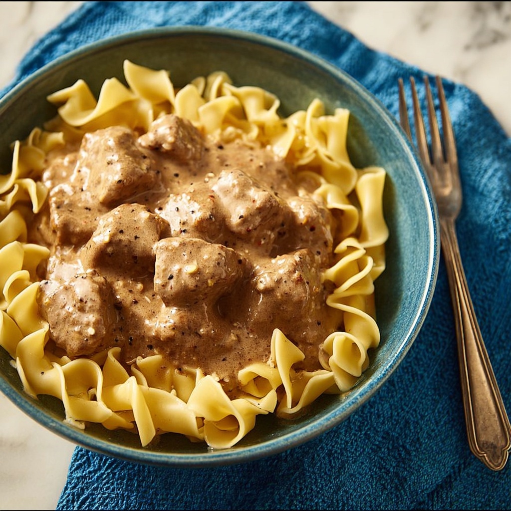 Slow Cooker Beef Stroganoff Recipe - Recipe Image