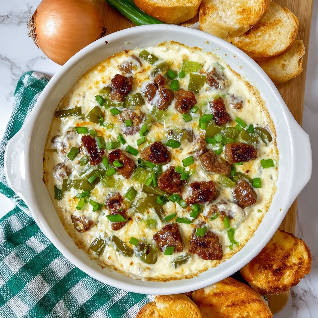 Philly Cheesesteak Dip Recipe - Recipe Image