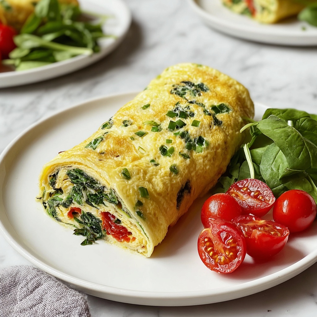 Delicious Rolled Spinach Omelet Recipe for a Healthy Start Recipe - Recipe Image