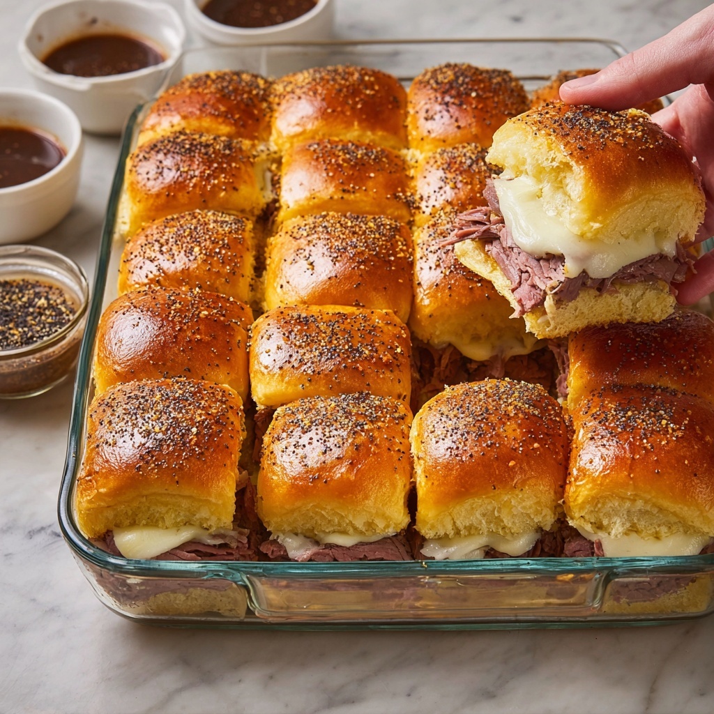 Roast Beef Sliders with Poppy Seed Dijon Barbecue Sauce Recipe - Recipe Image