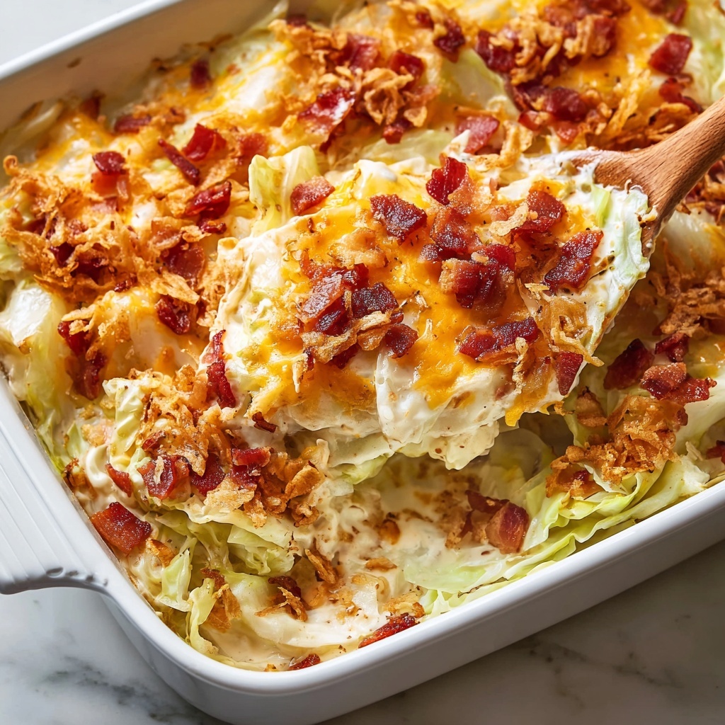Creamy Cabbage Casserole with Bacon Recipe - Recipe Image