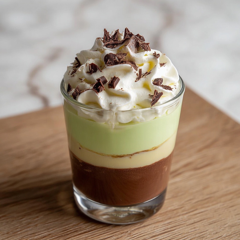 Festive Creamy Mint Pudding Cups Recipe - Recipe Image