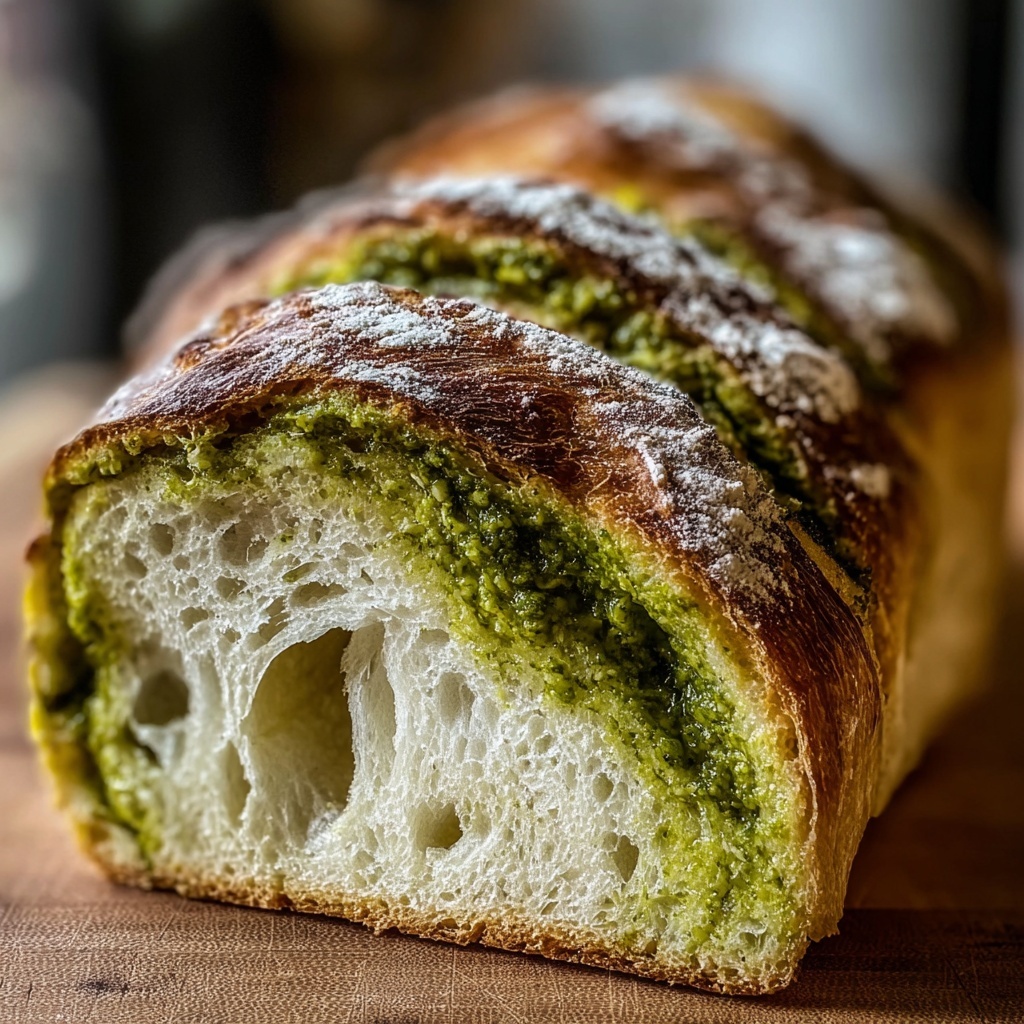Pesto Parmesan Sourdough Bread Recipe - Recipe Image
