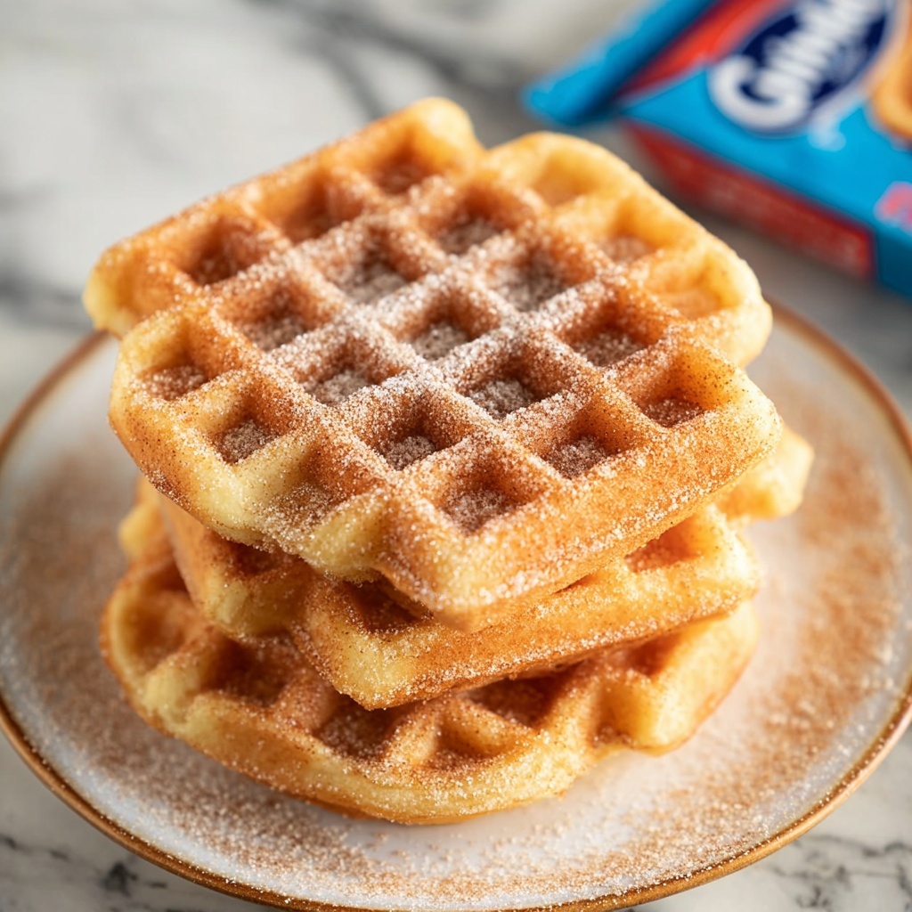 Cinnamon Sugar Biscuit Waffles Recipe - Recipe Image