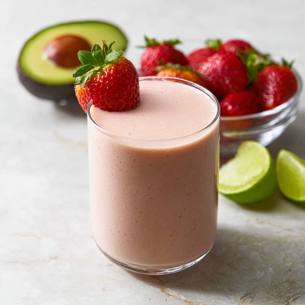 Strawberry Avocado Smoothie Recipe - Recipe Image